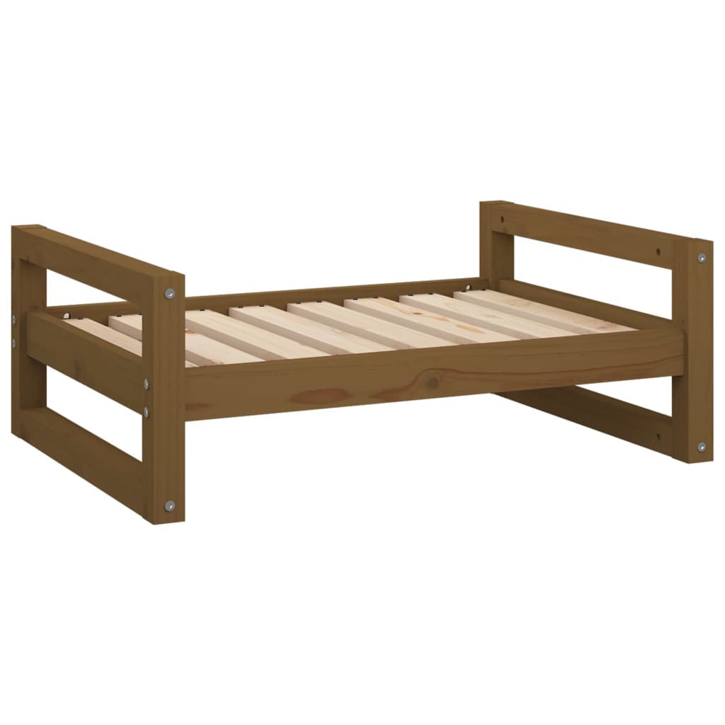 Hondenmand 75,5X55,5X28 Cm Massief Grenenhout 75.5 x 55.5 x 28 cm Honingbruin