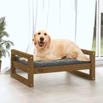 Hondenmand 75,5X55,5X28 Cm Massief Grenenhout 75.5 x 55.5 x 28 cm Honingbruin