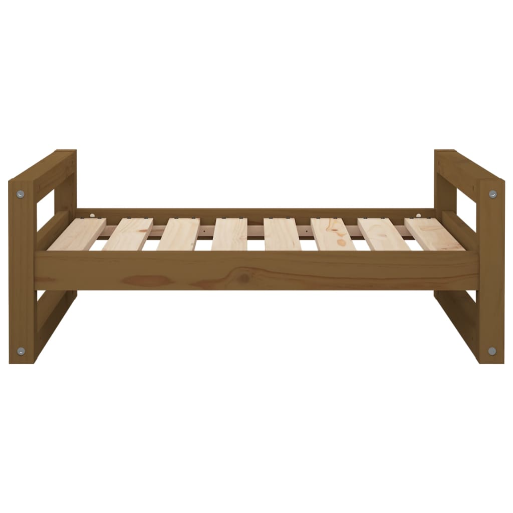 Hondenmand 75,5X55,5X28 Cm Massief Grenenhout 75.5 x 55.5 x 28 cm Honingbruin