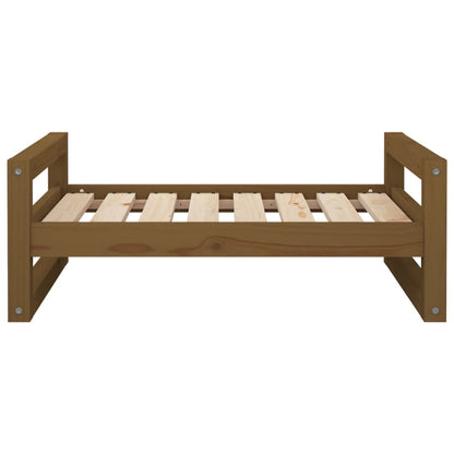 Hondenmand 75,5X55,5X28 Cm Massief Grenenhout 75.5 x 55.5 x 28 cm Honingbruin