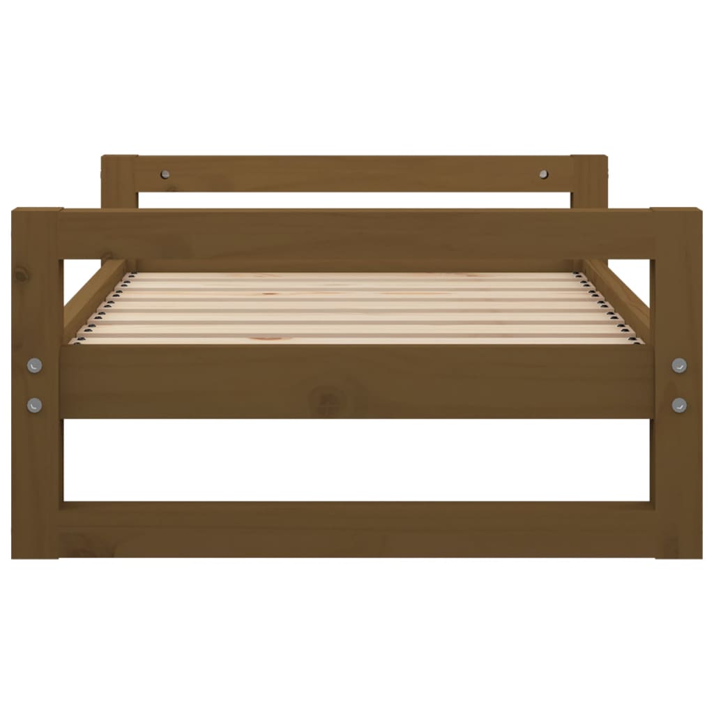 Hondenmand 75,5X55,5X28 Cm Massief Grenenhout 75.5 x 55.5 x 28 cm Honingbruin