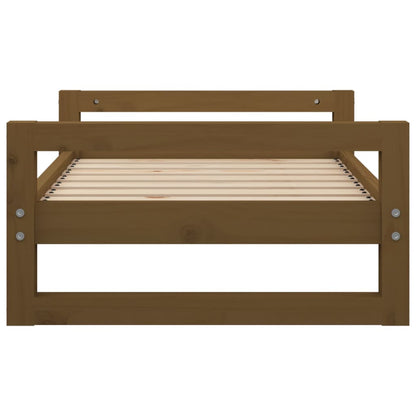 Hondenmand 75,5X55,5X28 Cm Massief Grenenhout 75.5 x 55.5 x 28 cm Honingbruin