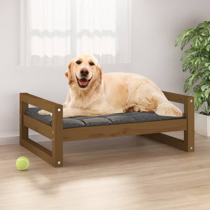 Hondenmand 75,5X55,5X28 Cm Massief Grenenhout 75.5 x 55.5 x 28 cm Honingbruin