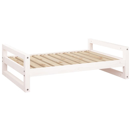 Hondenmand 95,5X65,5X28 Cm Massief Grenenhout 95.5 x 65.5 x 28 cm Wit
