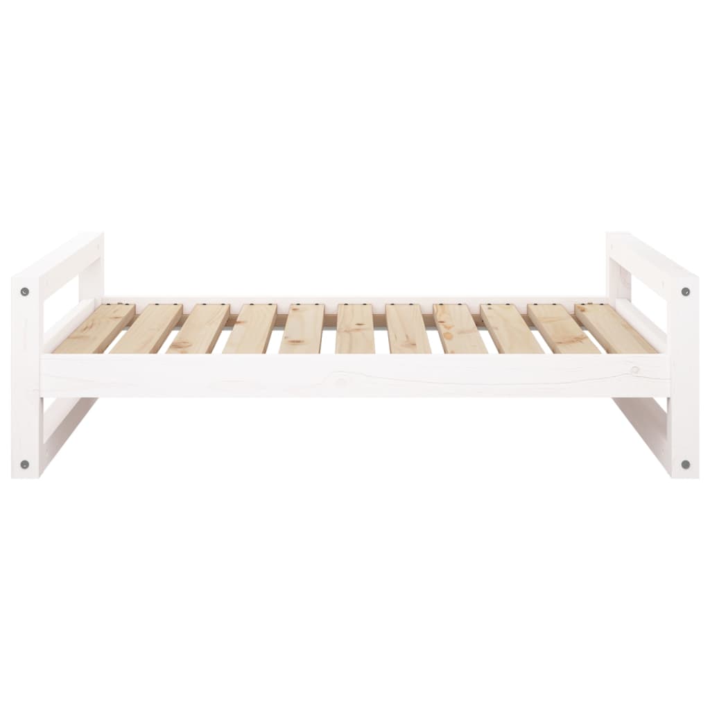 Hondenmand 95,5X65,5X28 Cm Massief Grenenhout 95.5 x 65.5 x 28 cm Wit