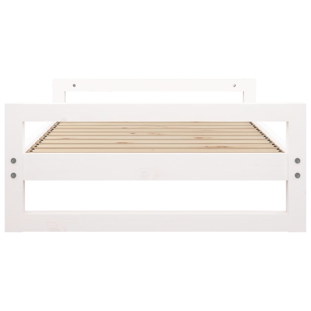 Hondenmand 95,5X65,5X28 Cm Massief Grenenhout 95.5 x 65.5 x 28 cm Wit