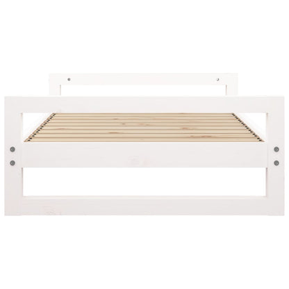 Hondenmand 95,5X65,5X28 Cm Massief Grenenhout 95.5 x 65.5 x 28 cm Wit