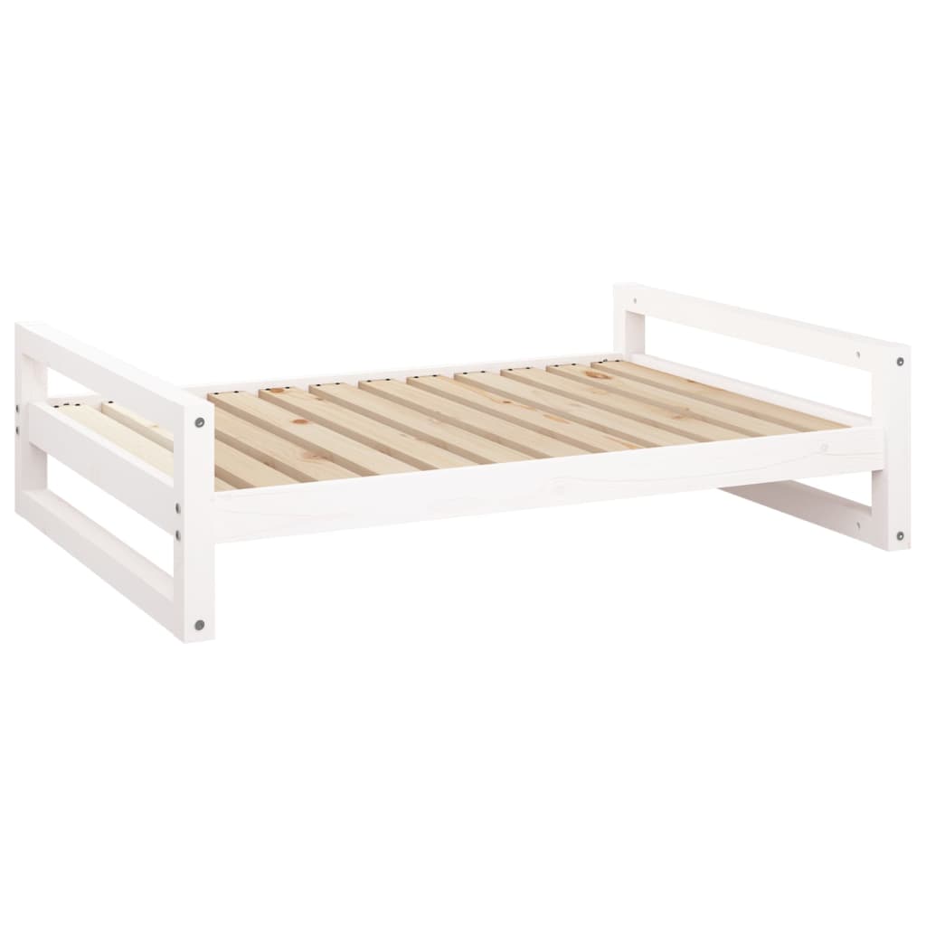 Hondenmand 105,5X75,5X28 Cm Massief Grenenhout 105.5 x 75.5 x 28 cm Wit