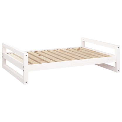 Hondenmand 105,5X75,5X28 Cm Massief Grenenhout 105.5 x 75.5 x 28 cm Wit