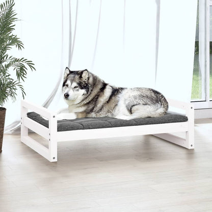Hondenmand 105,5X75,5X28 Cm Massief Grenenhout 105.5 x 75.5 x 28 cm Wit