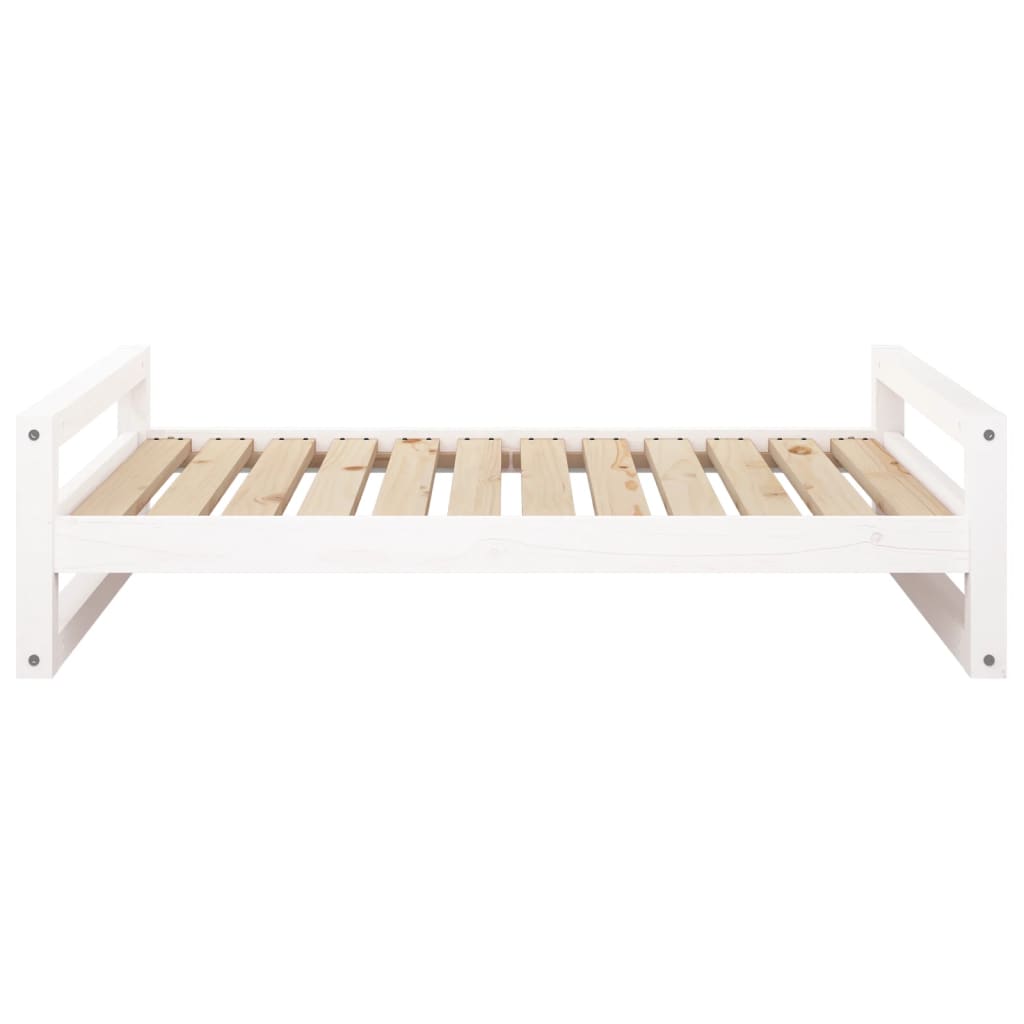 Hondenmand 105,5X75,5X28 Cm Massief Grenenhout 105.5 x 75.5 x 28 cm Wit