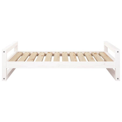 Hondenmand 105,5X75,5X28 Cm Massief Grenenhout 105.5 x 75.5 x 28 cm Wit
