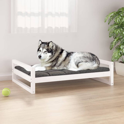 Hondenmand 105,5X75,5X28 Cm Massief Grenenhout 105.5 x 75.5 x 28 cm Wit