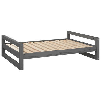 Hondenmand 105,5X75,5X28 Cm Massief Grenenhout 105.5 x 75.5 x 28 cm Grijs