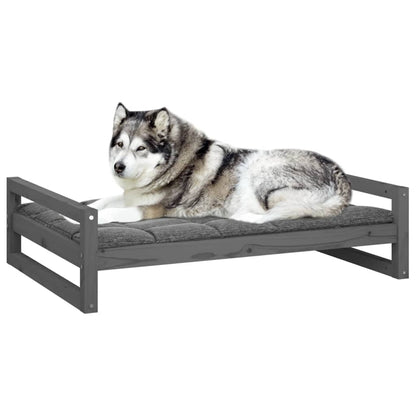 Hondenmand 105,5X75,5X28 Cm Massief Grenenhout 105.5 x 75.5 x 28 cm Grijs