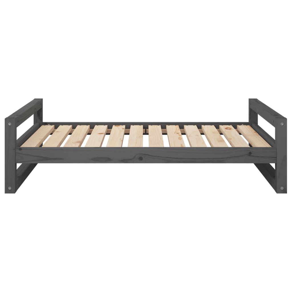 Hondenmand 105,5X75,5X28 Cm Massief Grenenhout 105.5 x 75.5 x 28 cm Grijs