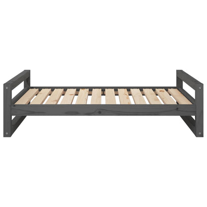 Hondenmand 105,5X75,5X28 Cm Massief Grenenhout 105.5 x 75.5 x 28 cm Grijs