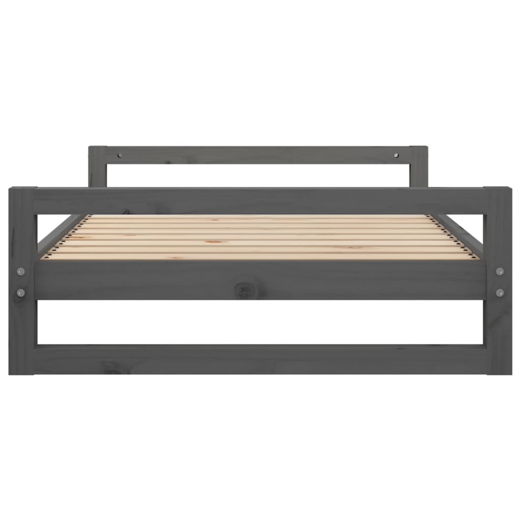 Hondenmand 105,5X75,5X28 Cm Massief Grenenhout 105.5 x 75.5 x 28 cm Grijs