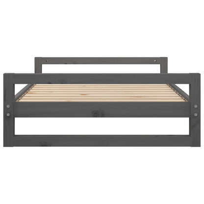 Hondenmand 105,5X75,5X28 Cm Massief Grenenhout 105.5 x 75.5 x 28 cm Grijs