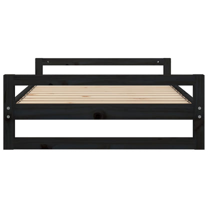 Hondenmand 105,5X75,5X28 Cm Massief Grenenhout 105.5 x 75.5 x 28 cm Zwart