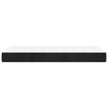 Pocketveringmatras 80x200x20 cm fluweel zwart