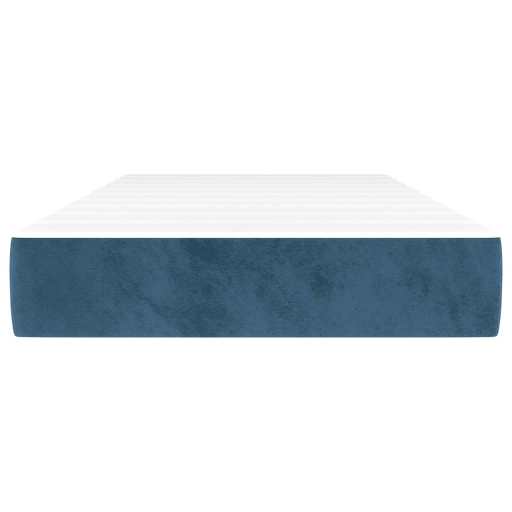 Pocketveringmatras 80x200x20 cm fluweel donkerblauw