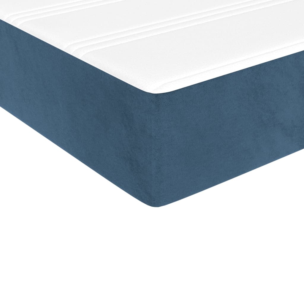 Pocketveringmatras 80x200x20 cm fluweel donkerblauw