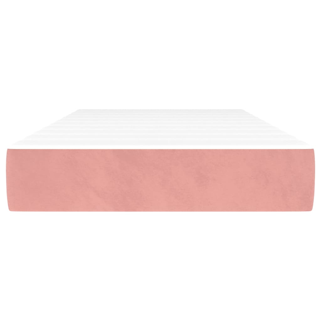 Pocketveringmatras 90x190x20 cm fluweel roze