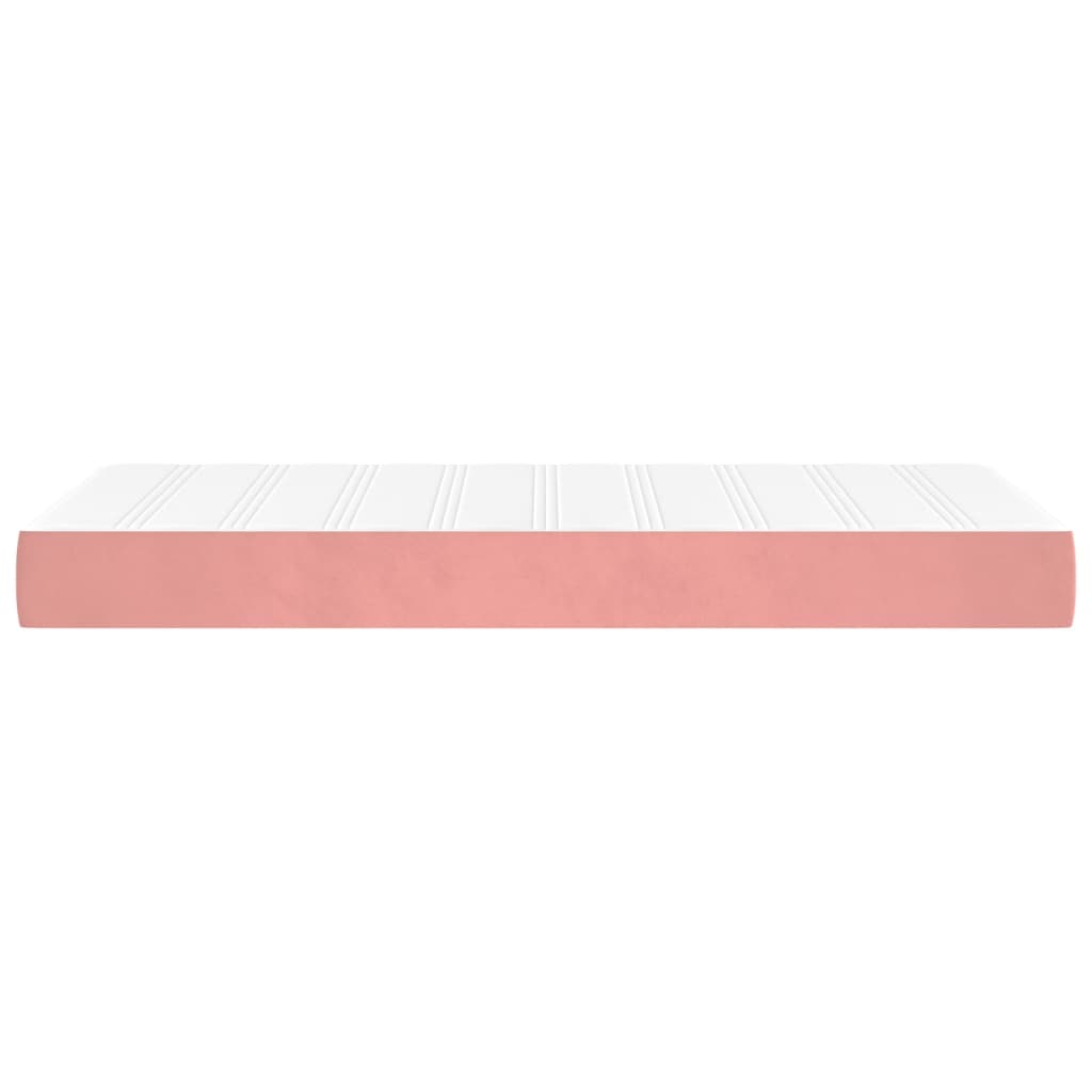 Pocketveringmatras 90x190x20 cm fluweel roze