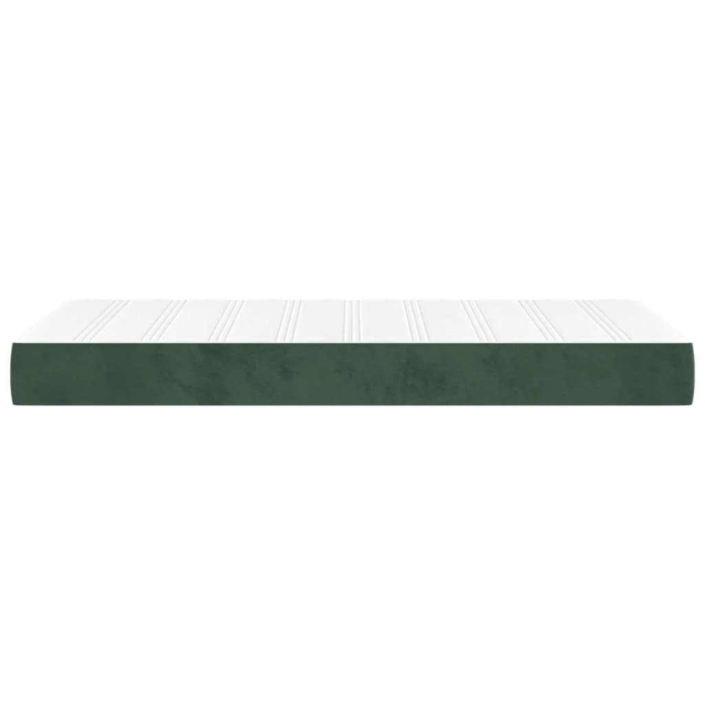 Pocketveringmatras 90x200x20 cm fluweel donkergroen