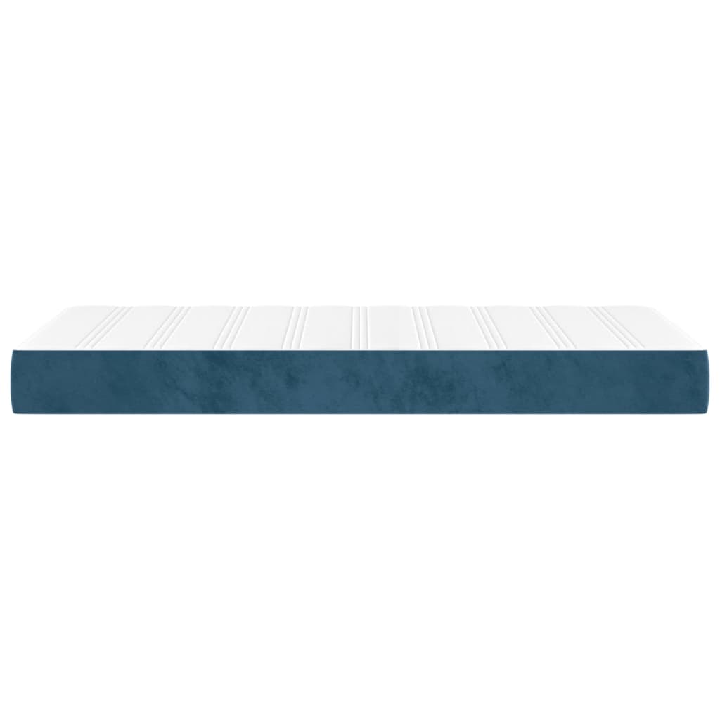 Pocketveringmatras 90x200x20 cm fluweel donkerblauw