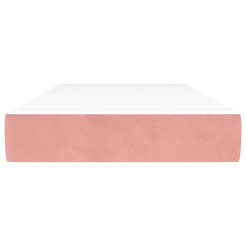 Pocketveringmatras 100x200x20 cm fluweel roze