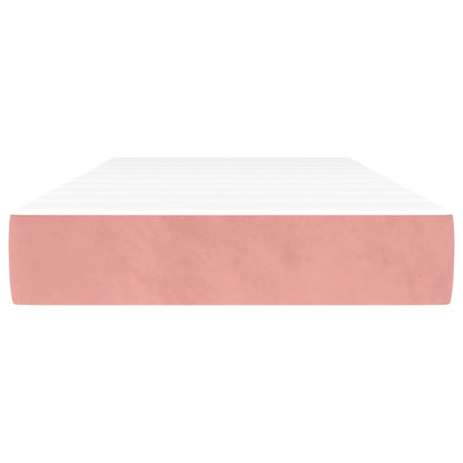 Pocketveringmatras 100x200x20 cm fluweel roze