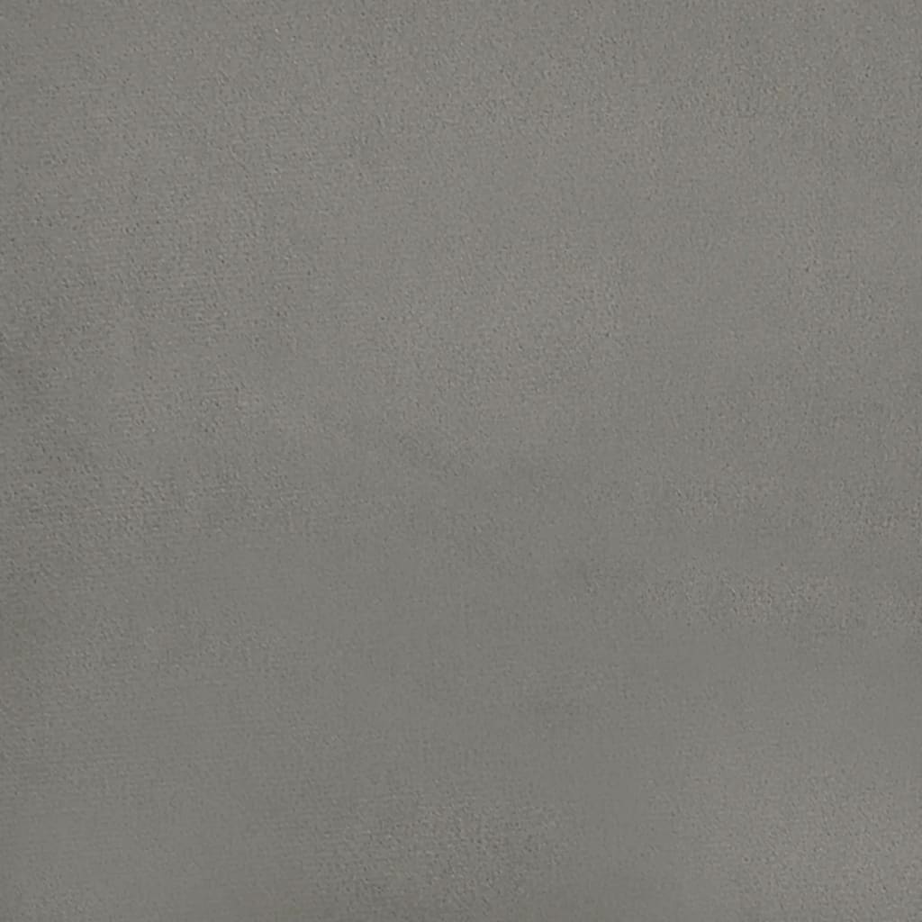 Pocketveringmatras 120x200x20 cm fluweel lichtgrijs