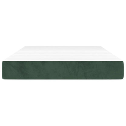 Pocketveringmatras 120x200x20 cm fluweel donkergroen