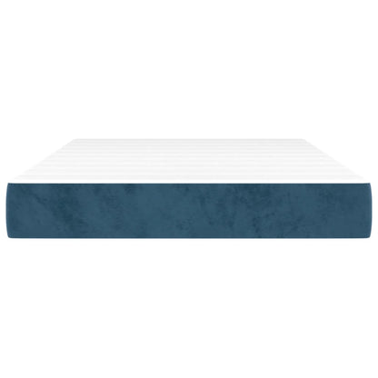 Pocketveringmatras 120x200x20 cm fluweel donkerblauw
