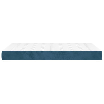 Pocketveringmatras 120x200x20 cm fluweel donkerblauw