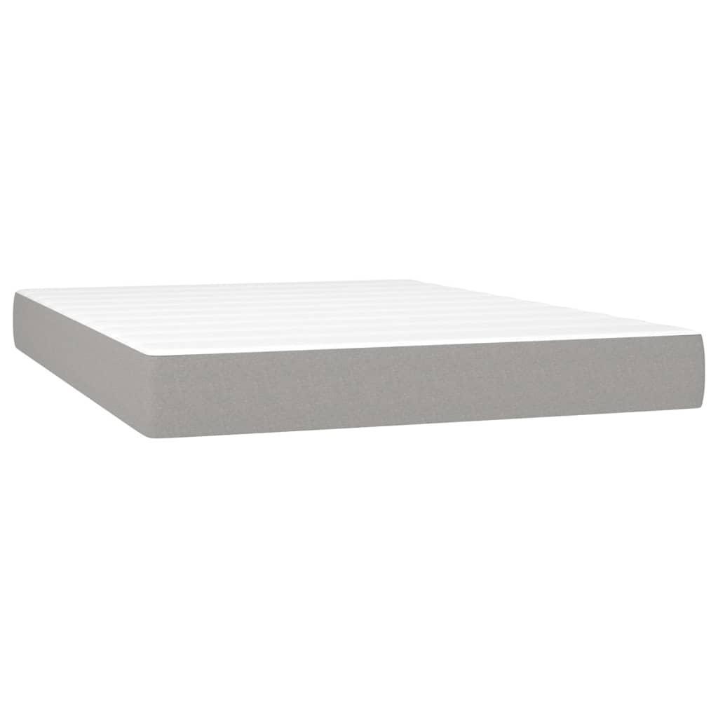 Pocketveringmatras 140x190x20 cm stof lichtgrijs