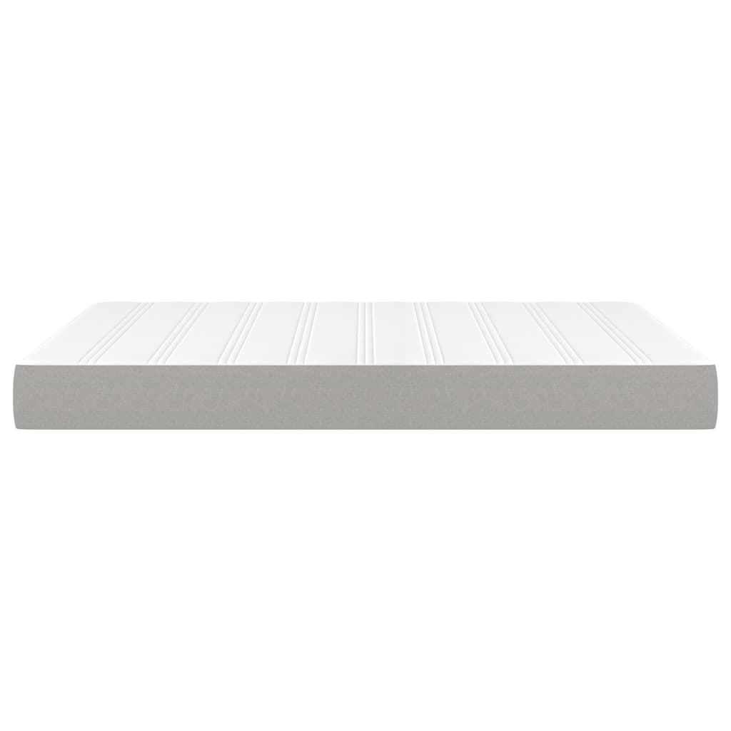 Pocketveringmatras 140x190x20 cm stof lichtgrijs