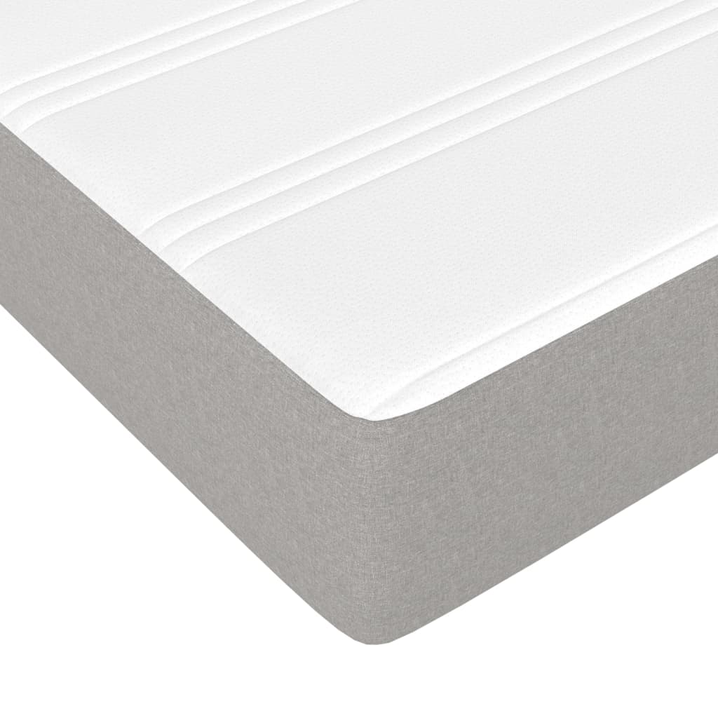 Pocketveringmatras 140x190x20 cm stof lichtgrijs