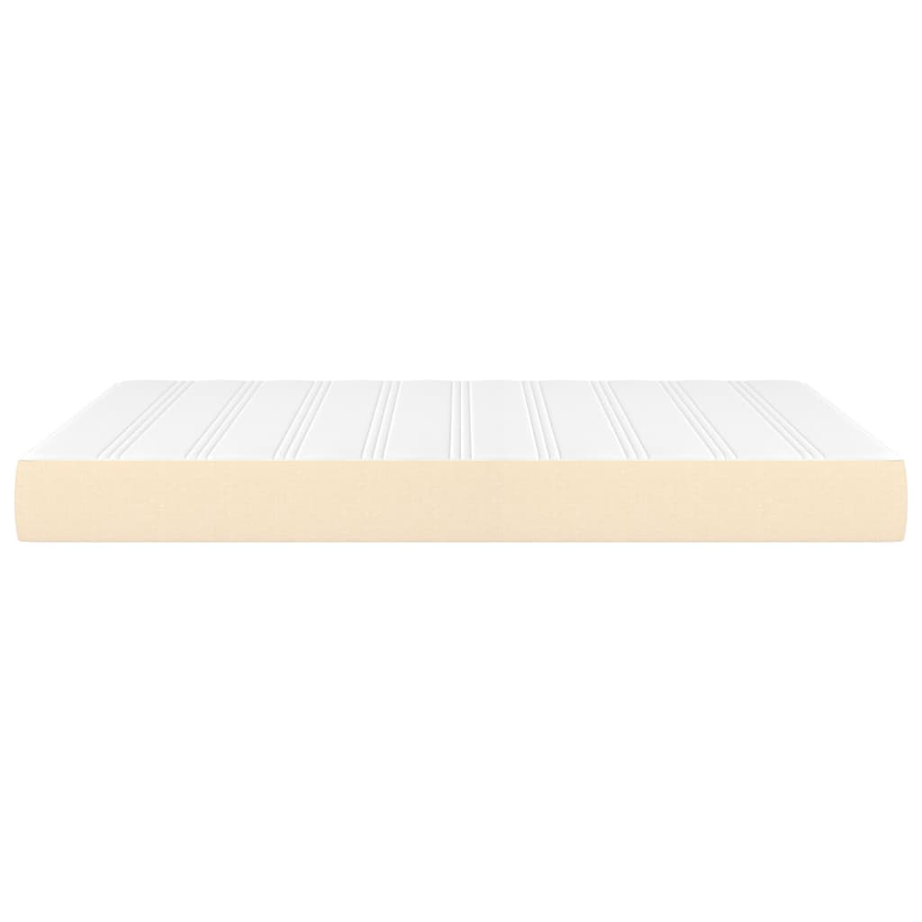 Pocketveringmatras 140x190x20 cm stof crèmekleurig