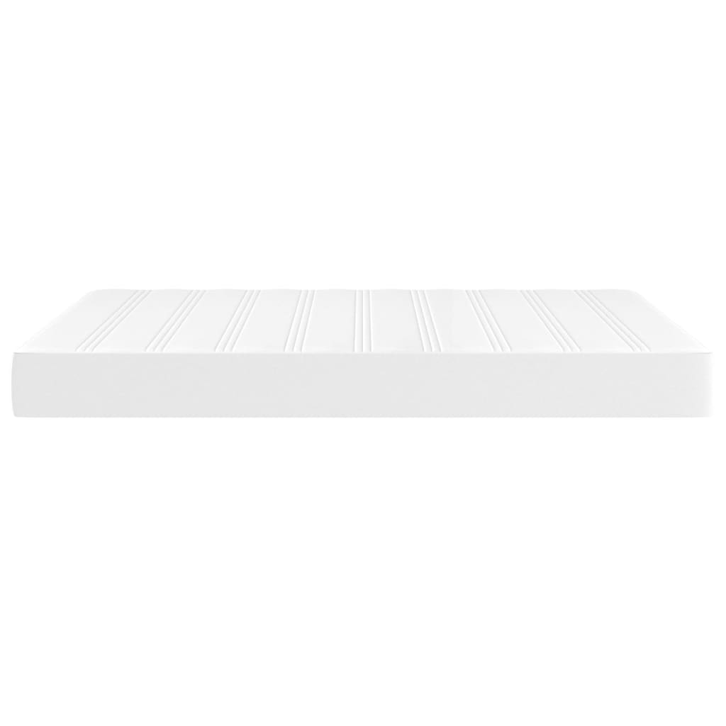 Pocketveringmatras 140x190x20 cm kunstleer wit