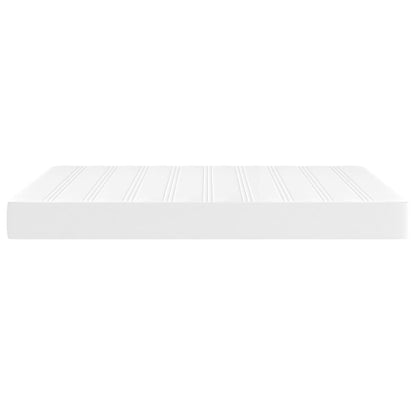 Pocketveringmatras 140x190x20 cm kunstleer wit