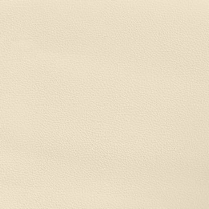 Pocketveringmatras 140x190x20 cm kunstleer crèmekleurig