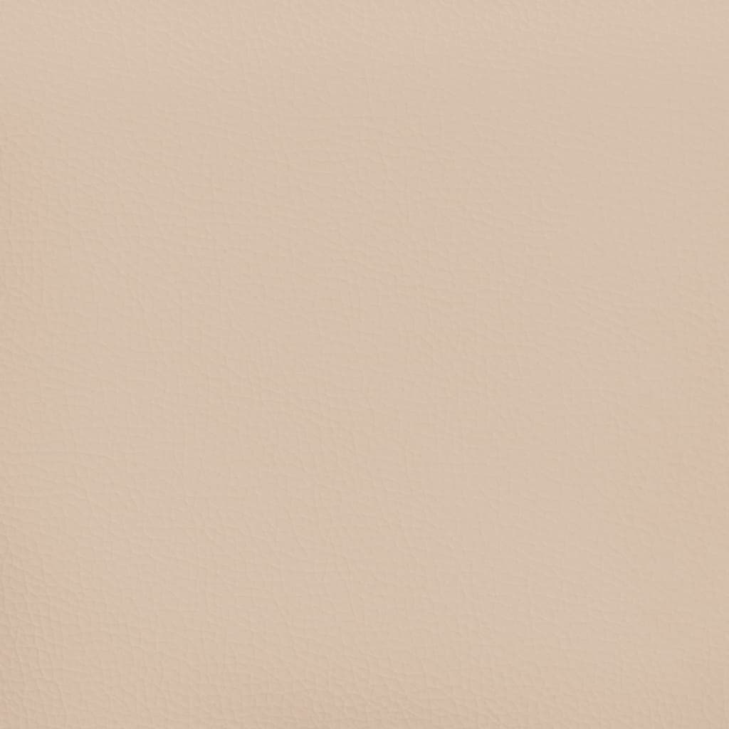 Pocketveringmatras 140x190x20 cm kunstleer cappuccinokleurig