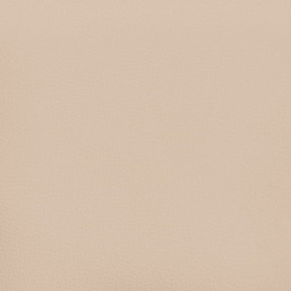 Pocketveringmatras 140x190x20 cm kunstleer cappuccinokleurig
