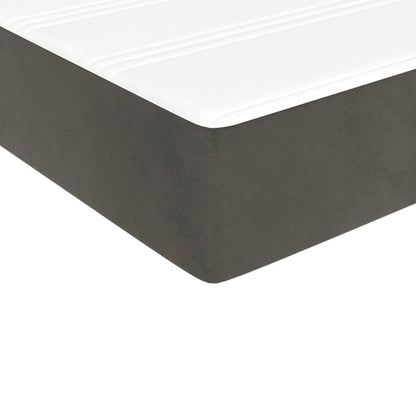 Pocketveringmatras 140x190x20 cm fluweel donkergrijs
