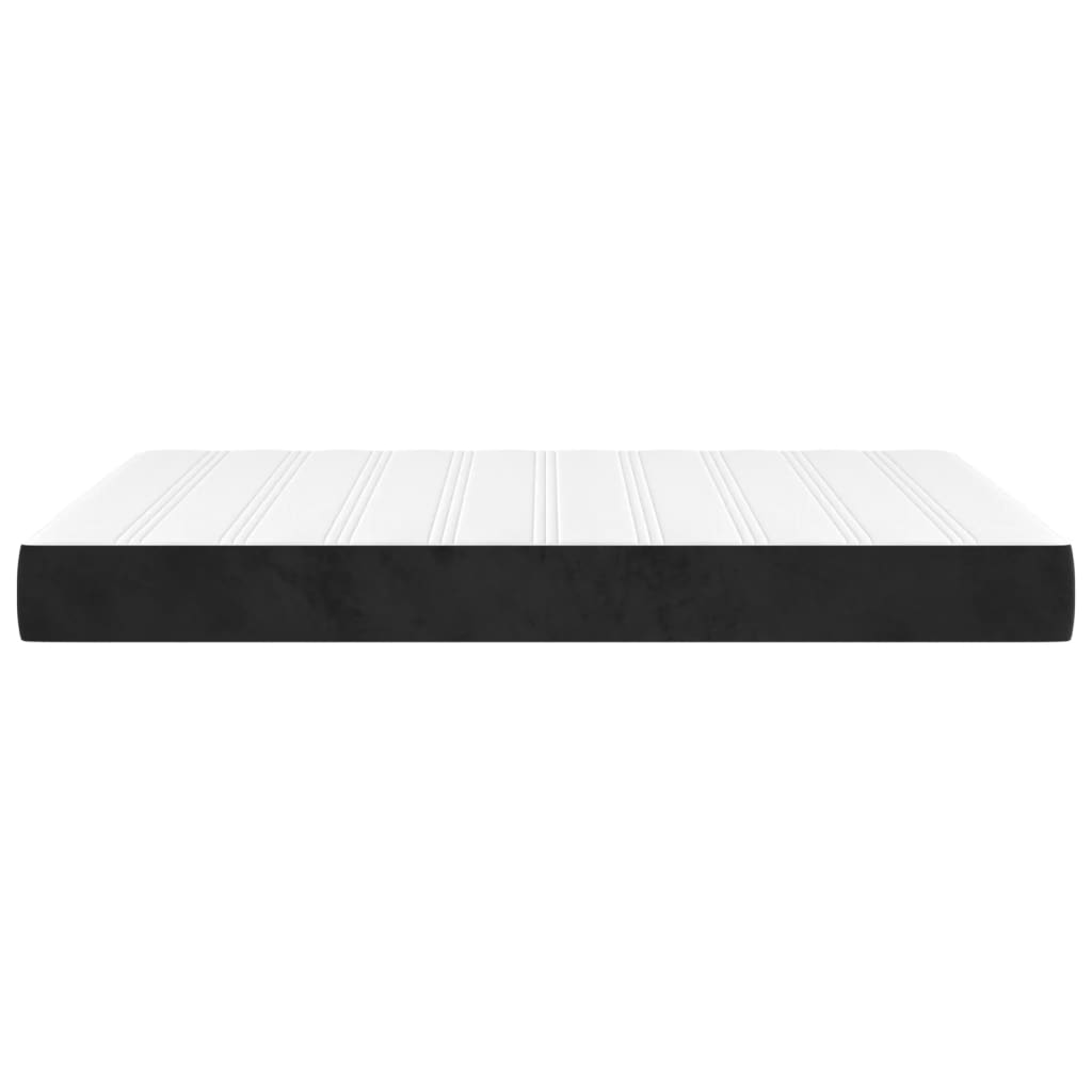 Pocketveringmatras 140x190x20 cm fluweel zwart