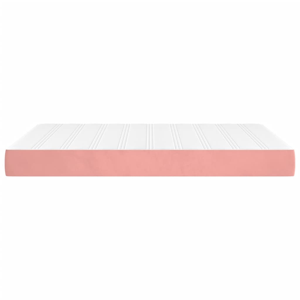 Pocketveringmatras 140x190x20 cm fluweel roze