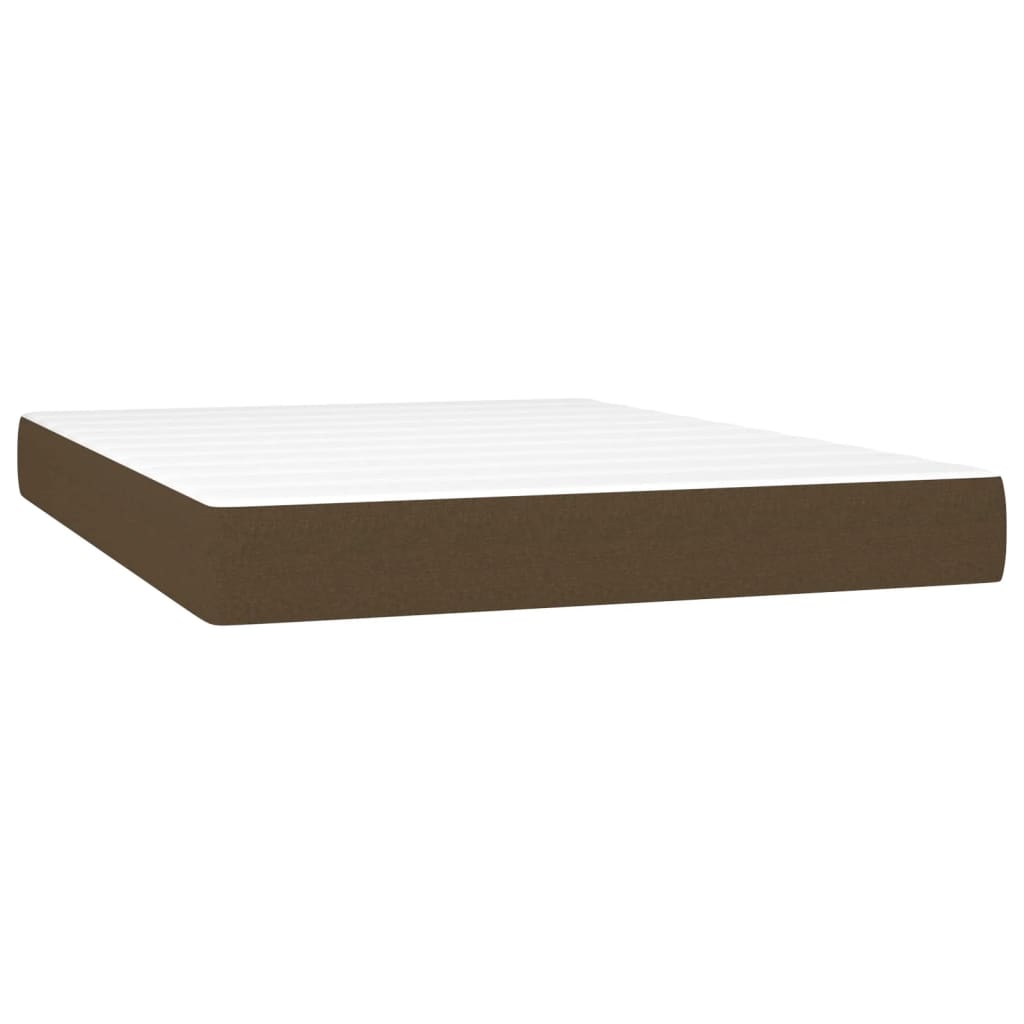 Pocketveringmatras 140x200x20 cm stof donkerbruin